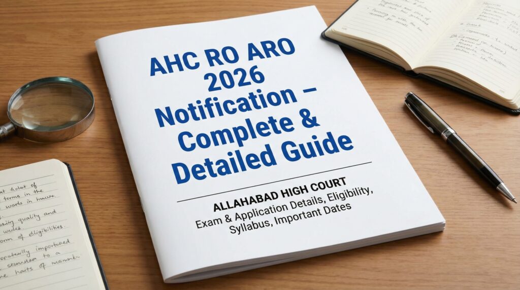 **Meta Description (SEO-optimized):** AHC RO ARO 2026 Notification details including vacancy, eligibility, age limit, exam pattern, detailed syllabus, selection process, typing test, salary, and complete preparation strategy.