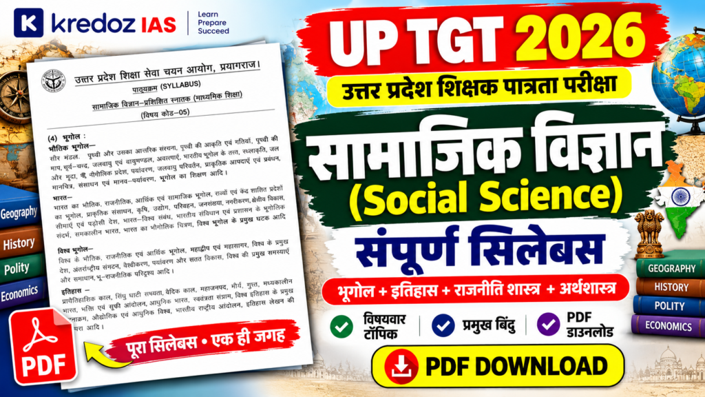 UP TGT Social Science Syllabus 2026 in Hindi