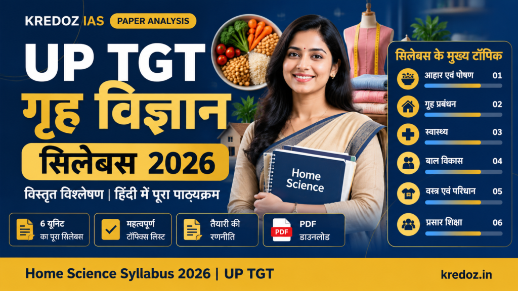 UP TGT गृह विज्ञान सिलेबस 2026